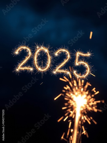 Happy new year 2025 with copy space. New Year 2025. Ultra realistic. Photorealistic 