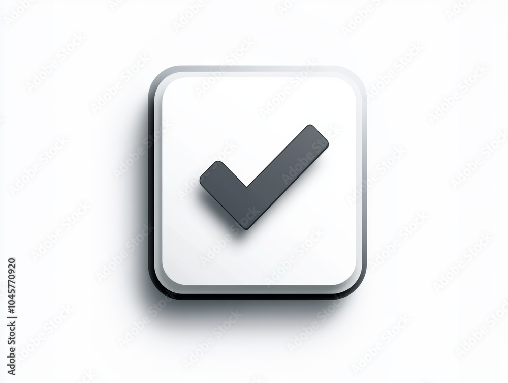 Checkmark symbol on white isolated background Checkmark symbol on white isolated background
