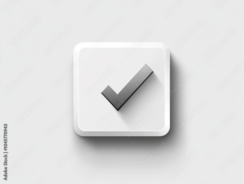 Check mark icon on white background. Check mark icon on white background.