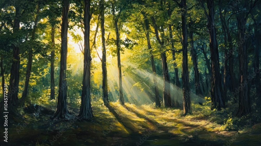 Sunbeams Through the Forest Sunbeams Through the Forest