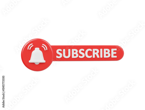 Subscribe icon 3d render illustration 