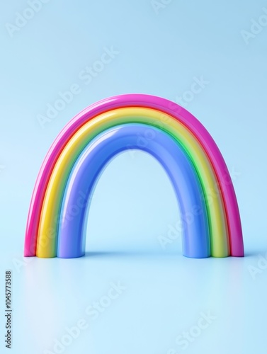 Colorful rainbow design, white isolate background photo