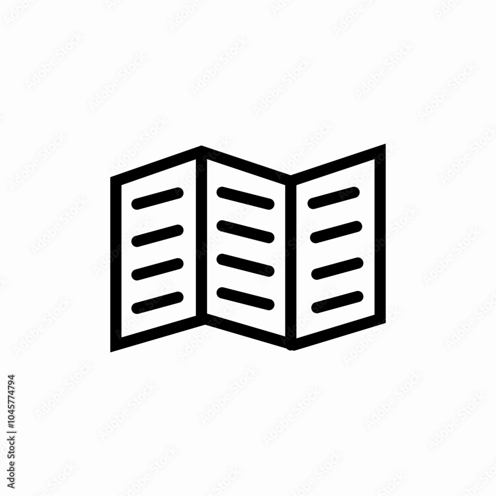 open brochure icon sign vector open brochure icon sign vector