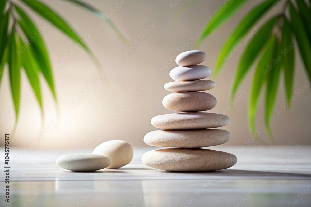 Long Exposure of Serene Stone Podiums on Light Background for Purity, Harmony, and Balance Concept Long Exposure of Serene Stone Podiums on Light Background for Purity, Harmony, and Balance Concept