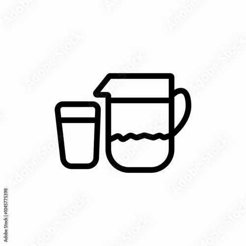 water with a glass icon sign vector