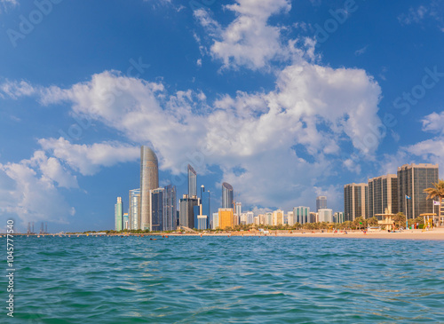 Beach coastline in Abu Dhabi