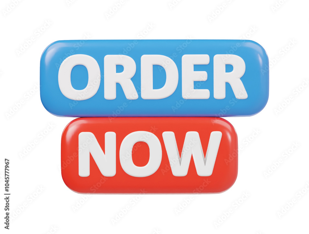 Order now icon 3d render illustration Order now icon 3d render illustration