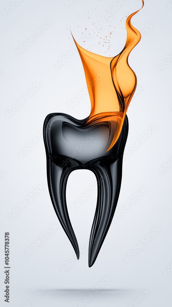 Teeth whitening concept. abstract glowing tooth surrounded by soft lighting and smooth flowing lines, representing strength, cleanliness, and confidence. Teeth whitening procedure poster, dental Teeth whitening concept. abstract glowing tooth surrounded by soft lighting and smooth flowing lines, representing strength, cleanliness, and confidence. Teeth whitening procedure poster, dental