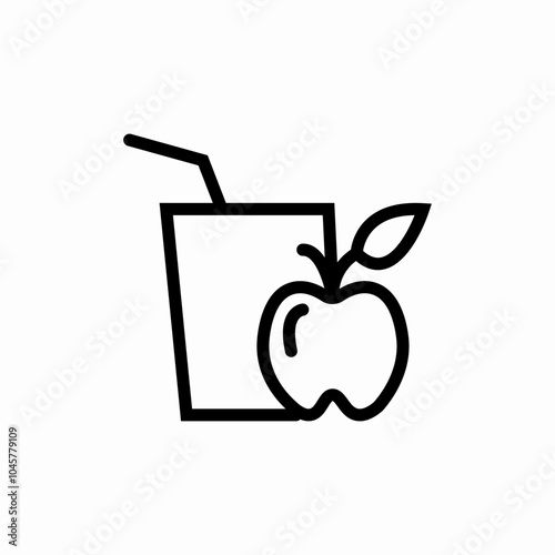apple juice icon sign vector