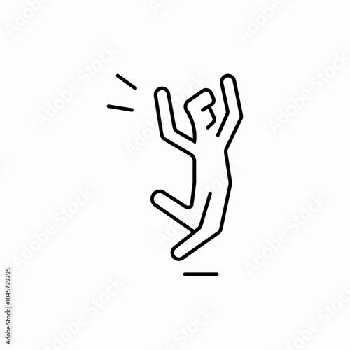 dancing man icon sign vector