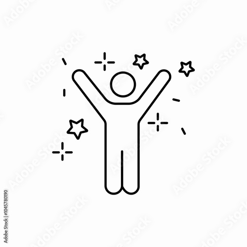 happy human icon sign vector