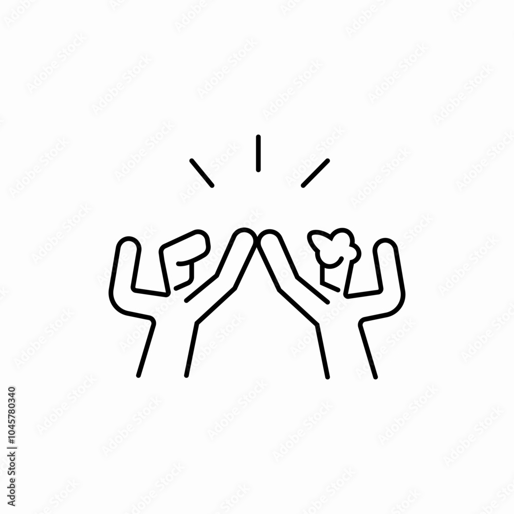 happy two man icon sign vector