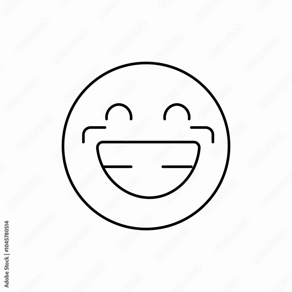 laugh emotion icon sign vector laugh emotion icon sign vector