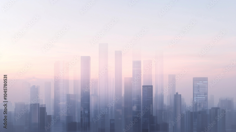 Fototapeta premium Cityscape and Digital Dashboard Merging for Urban Development