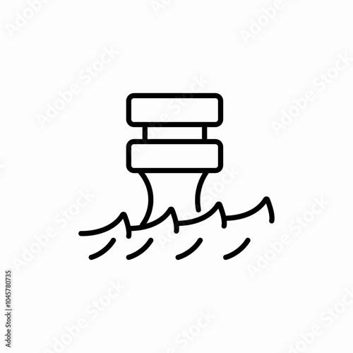 mooring bollard port icon sign vector