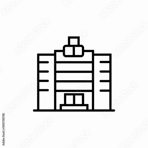 office building icon sign vector