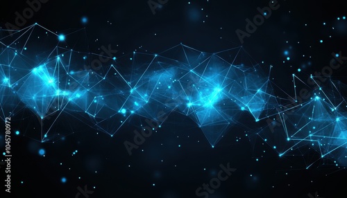 Abstract lines converge in a luminous display of interconnected geometry