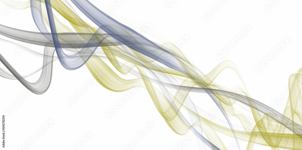 Mystical Plumes: white Background with Enigmatic Smoke. Realistic smoke isolated on white background. Bright blue, yellow wave pattern flowing in dark space, AI Generative. Mystical Plumes: white Background with Enigmatic Smoke. Realistic smoke isolated on white background. Bright blue, yellow wave pattern flowing in dark space, AI Generative.