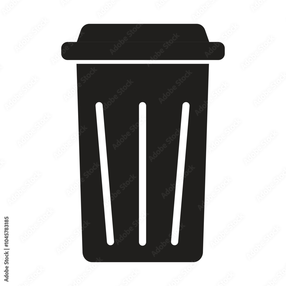 Trash bin icon vector on white background Trash bin icon vector on white background