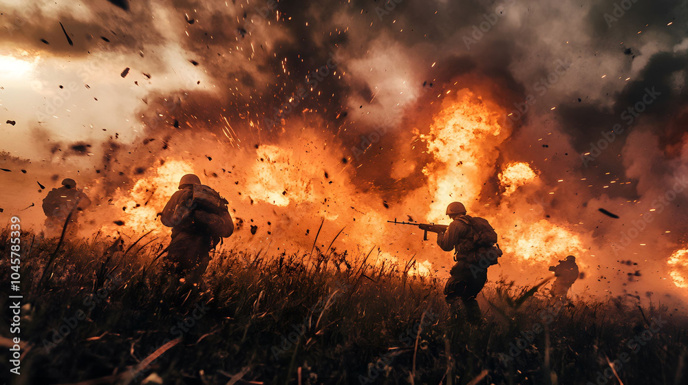 Fototapeta premium Chaos of war