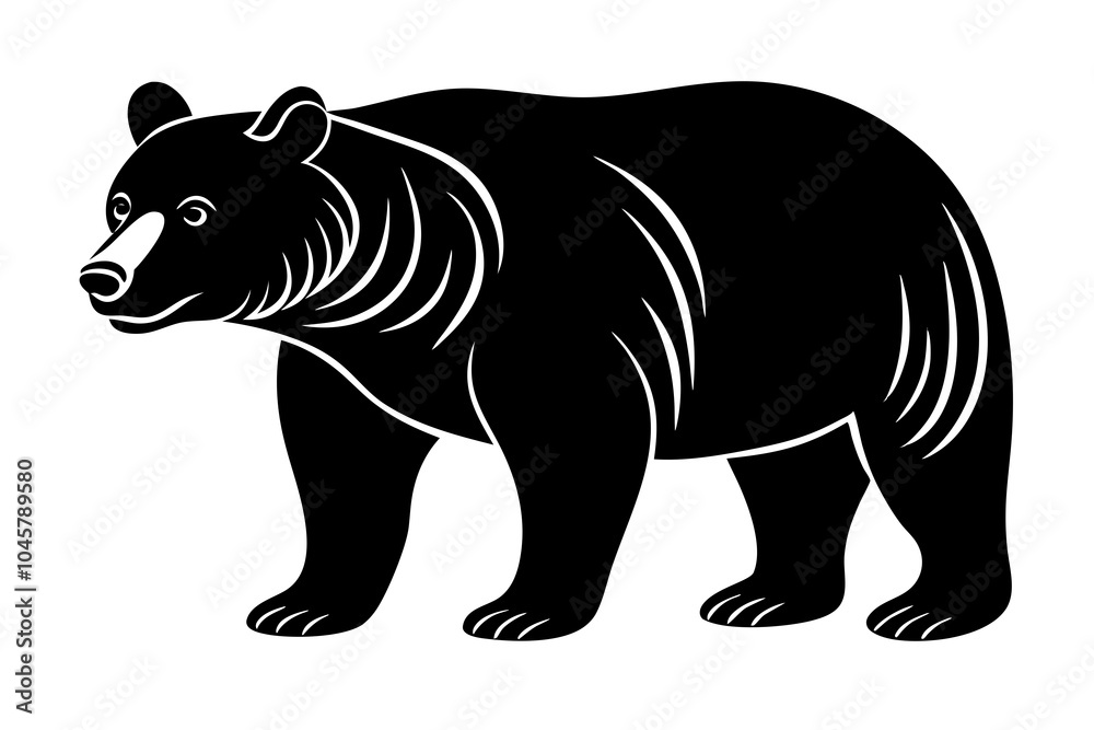 Bear vector silhouette Bear vector silhouette