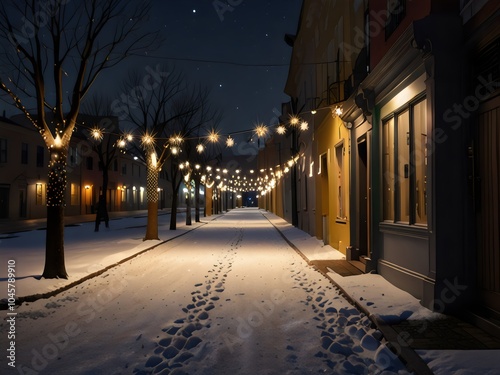 Winter Wonderland: A Young Woman's Christmas Stroll Through the City