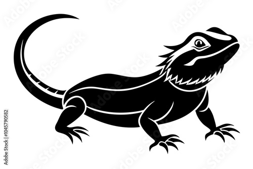 Wallpaper Mural Bearded Dragon Lizard Isolated Vector Illustration Torontodigital.ca