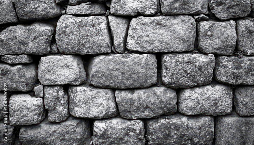Close-up view of textured white stone rock surfaces on a masonry wall Close-up view of textured white stone rock surfaces on a masonry wall