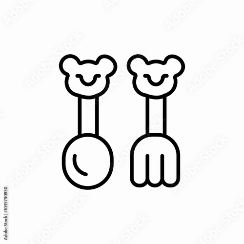 baby spoon icon sign vector