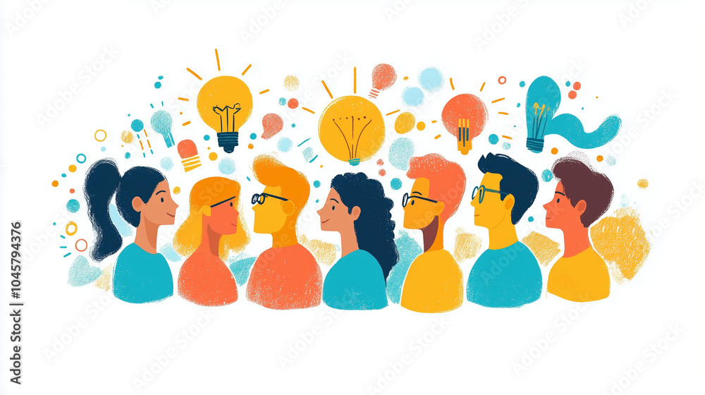 Fototapeta premium Un groupe de personne en plein brainstorming