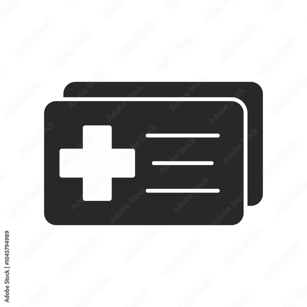 Obraz premium Medical care hospital silhouette elements