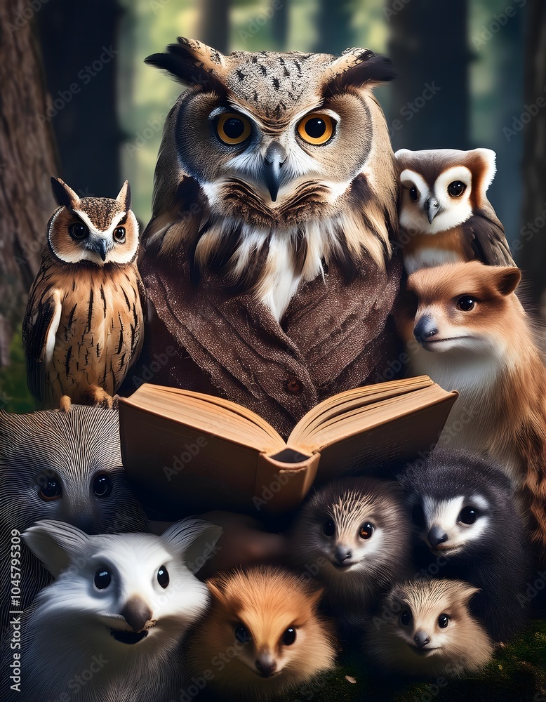 Fototapeta premium Charming Owl Illustration
