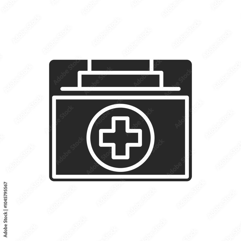 Medical care hospital silhouette elements Medical care hospital silhouette elements