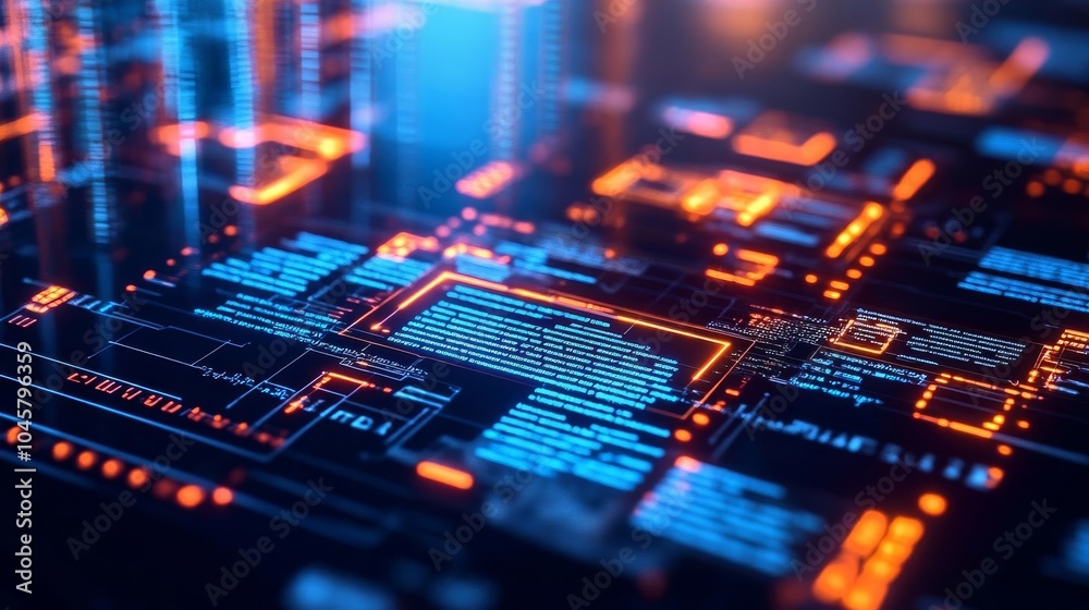 Blockchain smart contracts, floating holographic agreements, glowing cyberpunk city Blockchain smart contracts, floating holographic agreements, glowing cyberpunk city