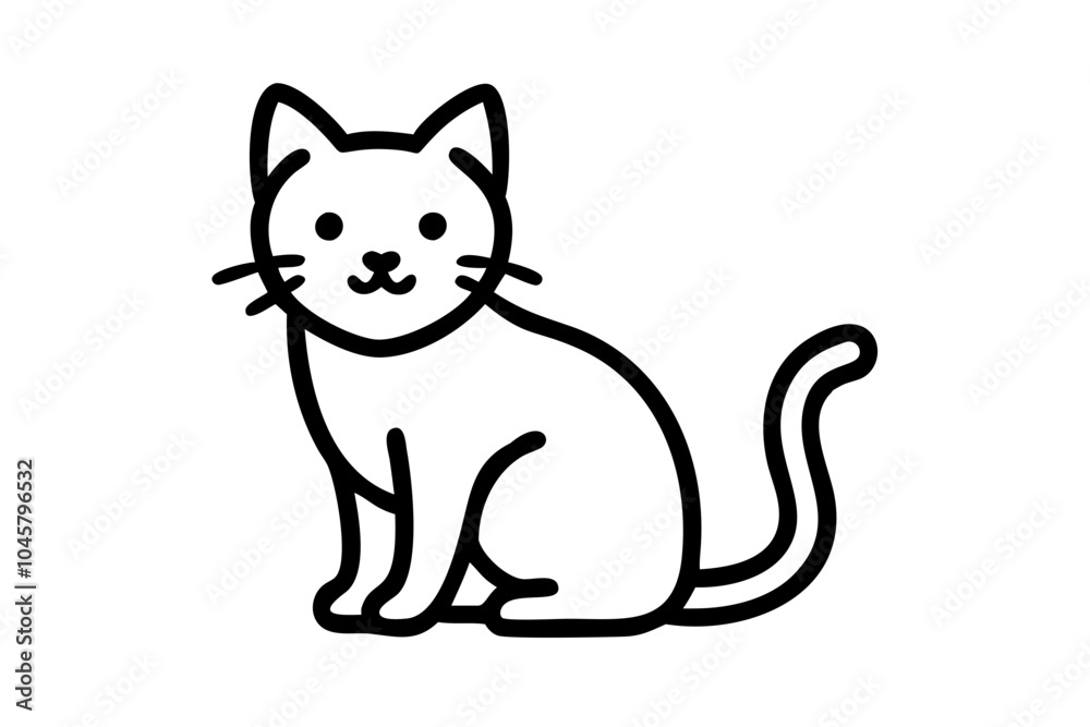 Cat Cartoon Icon: Isolated Vector Illustration Art Cat Cartoon Icon: Isolated Vector Illustration Art