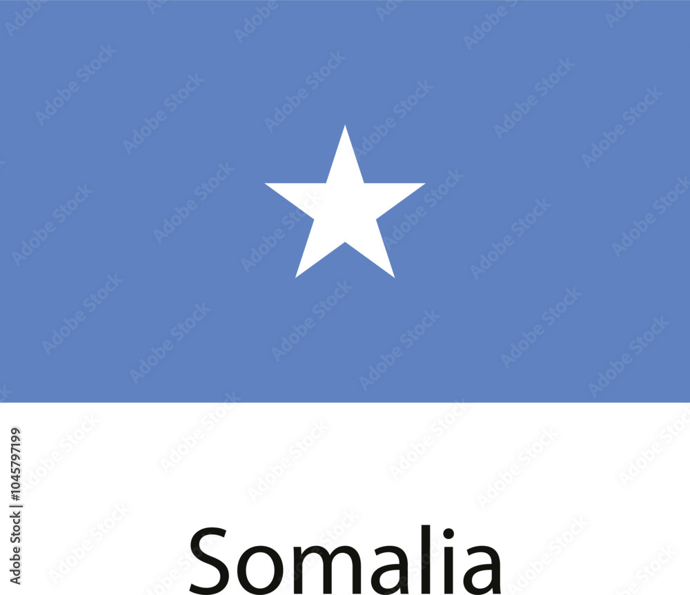 The national flag of Somalia, featuring a white star on a light blue background, is a symbol of the nation's identity and independence. The national flag of Somalia, featuring a white star on a light blue background, is a symbol of the nation's identity and independence.