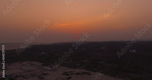 Atardecer vista de dron