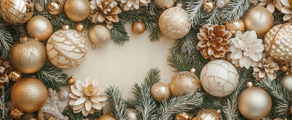 Obraz premium The Elegant Christmas Ornament Arrangement