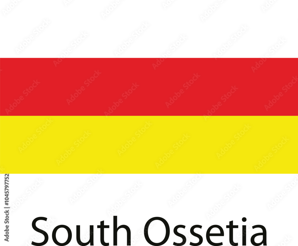 The flag of South Ossetia, a partially recognized state in the Caucasus region. The flag of South Ossetia, a partially recognized state in the Caucasus region.