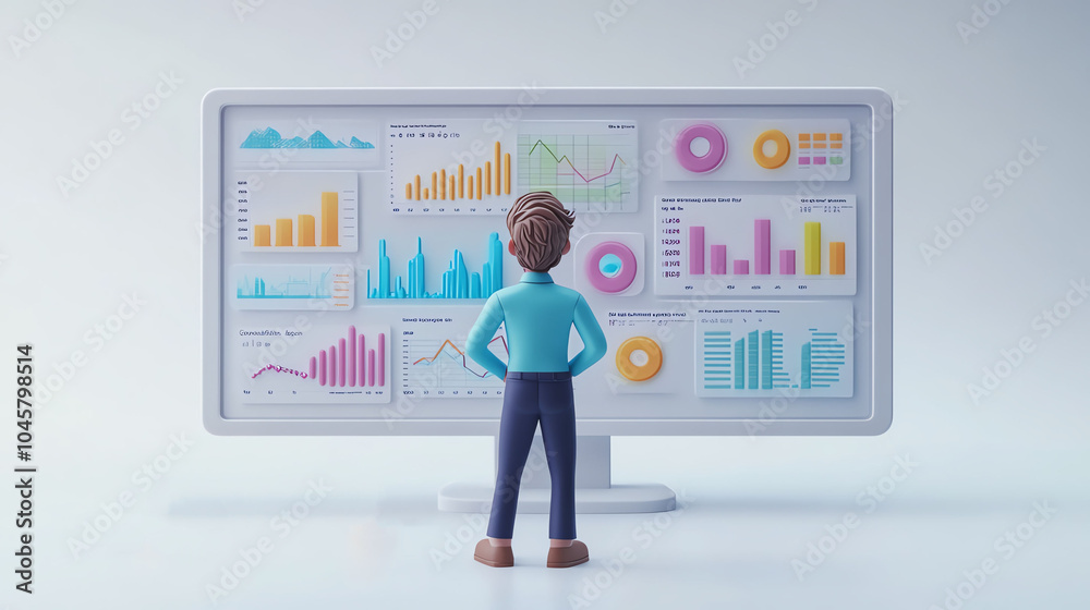 A person analyzing colorful data charts on a computer screen, showcasing modern business intelligence and analytics concepts. A person analyzing colorful data charts on a computer screen, showcasing modern business intelligence and analytics concepts.