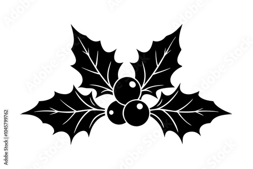Christmas Holly Berries Isolated Vector Illustration Art