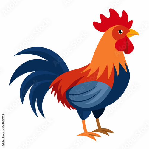 rooster isolated on white background