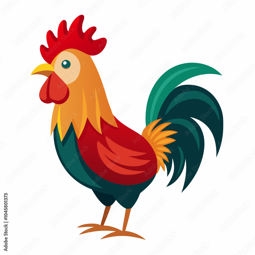 rooster isolated on white background rooster isolated on white background