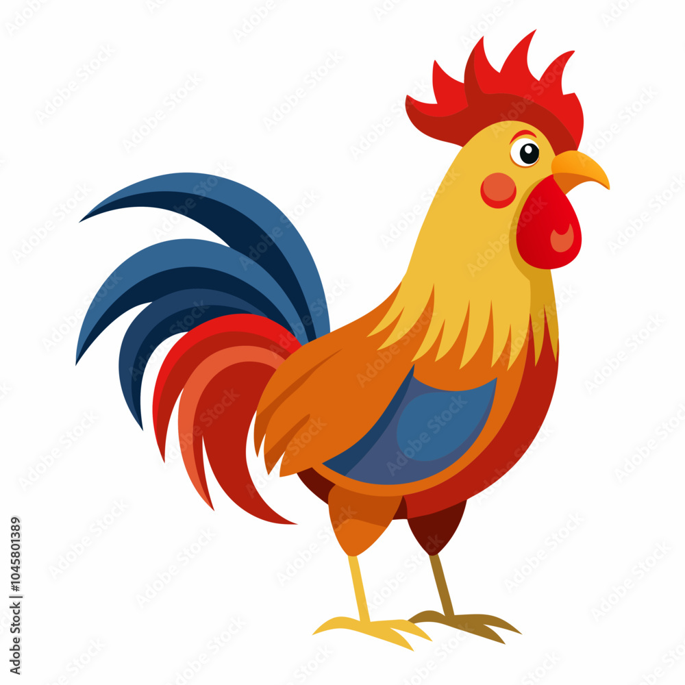 Fototapeta premium rooster isolated on white background