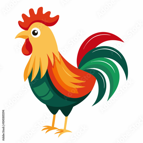 rooster isolated on white background