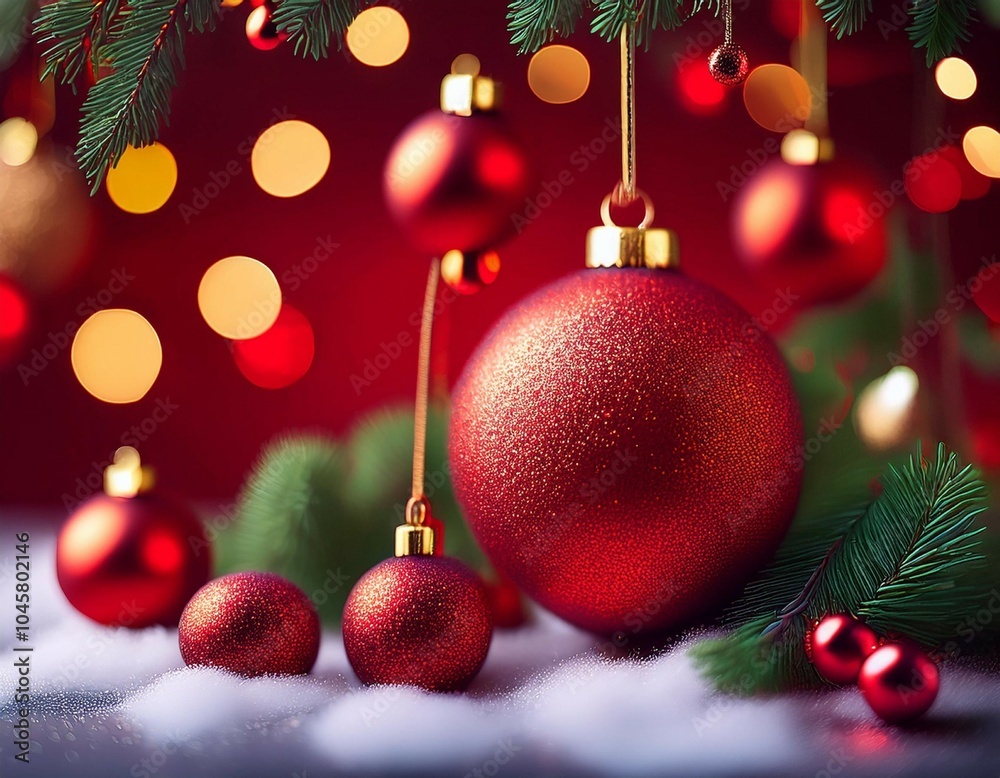 christmas red decorations close up bokeh background merry christmas and happy holidays greeting card frame banner new year noel winter xmas theme christmas red decorations close up bokeh background merry christmas and happy holidays greeting card frame banner new year noel winter xmas theme