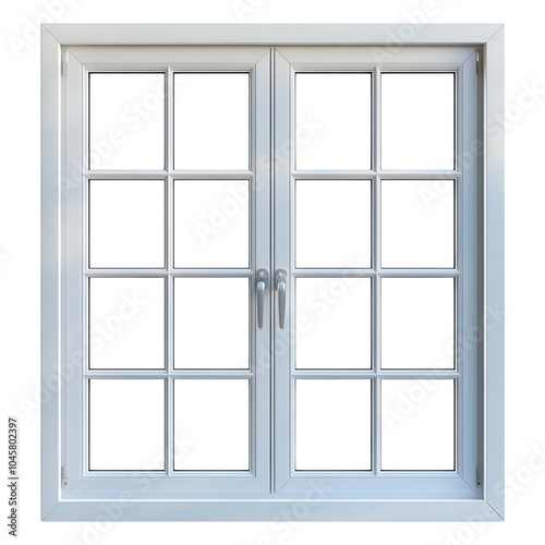 Window frame, white isolate background