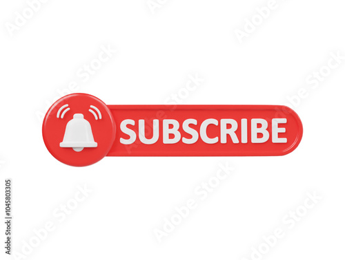Subscribe icon 3d render illustration 