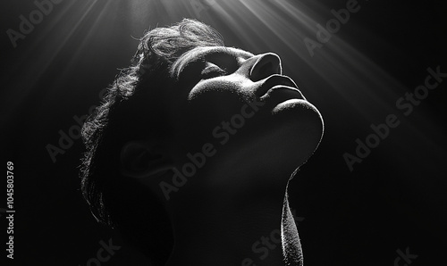 Elegant male Portrait Black and White Outline Art, Modern men Wallpaper Background Design