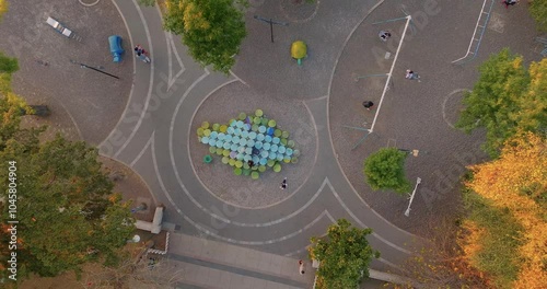 Vista de parque en la ciudad de Mexico